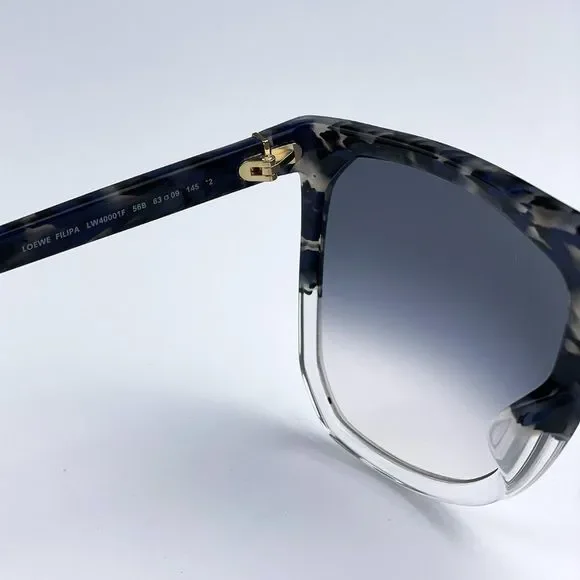 Loewe LW40001F FILIPA 56B Sunglasses Shiny Havana Gradient Smoke Shield Women Loewe LW40001F FILIPA 56B Sunglasses Shiny Havana Gradient  main image 3